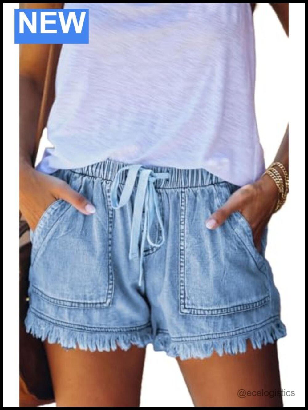 Cotton Blend Lightweight Baggy Shorts with Pockets